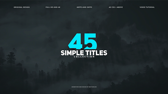 45 Simple Titles Video Displays template preview