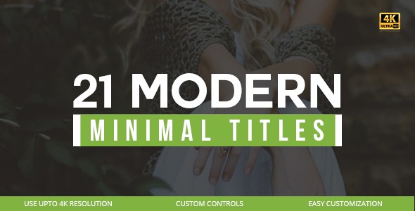 21 Modern Titles Video Displays template preview
