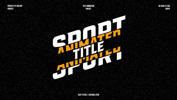 Sport Animation Title Titles template preview