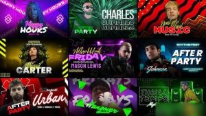 Videohive After Party Freeze Frame Elements template preview