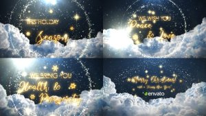 Christmas Gold Titles Video Displays template preview