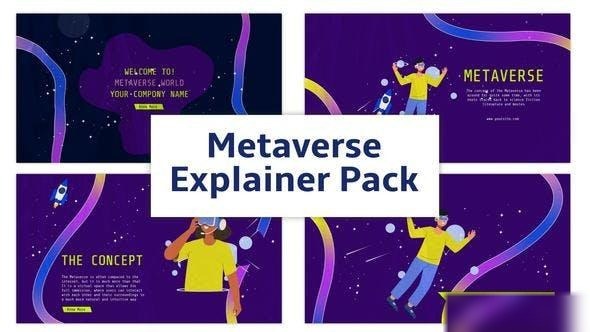 Videohive Space Metaverse Explainer Animation Scene Pack Elements template preview