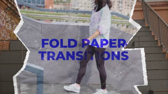 Videohive Fold Paper Transitions 54905541 Elements template preview