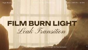 Film Burn Light Leak Transitions #01 Elements template preview