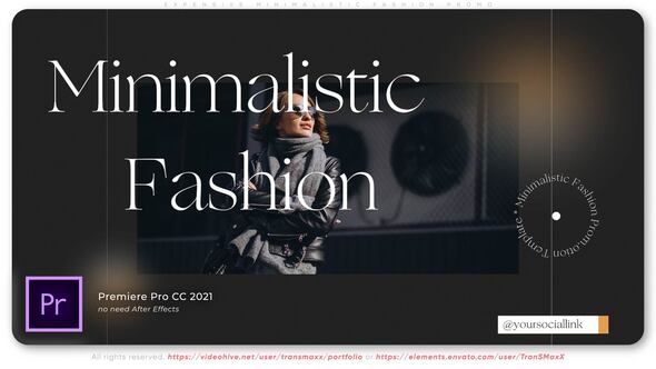 Expensive Minimalistic Fashion Promo Premiere Pro template preview