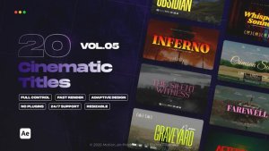 Videohive Cinematic Titles vol.05 | After Effects Titles template preview