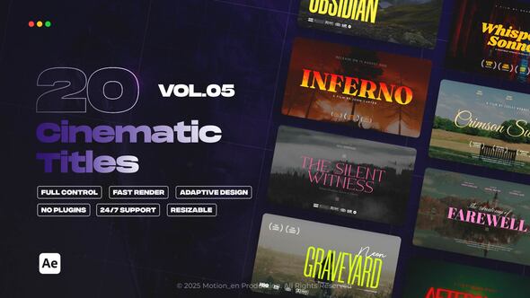 Videohive Cinematic Titles vol.05 | After Effects Titles template preview