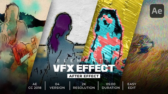 Water Color & Pencil Effect Elements template preview