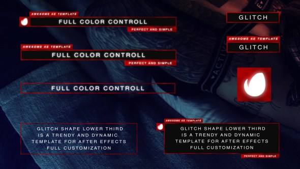 Videohive Glitch Shape Lower Third Elements template preview