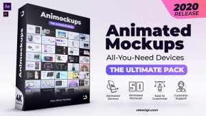 Animated Mockups Ultimate Pack Video Displays template preview