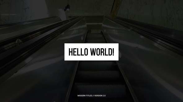 Videohive Modern Titles 2.0 | AE Titles template preview