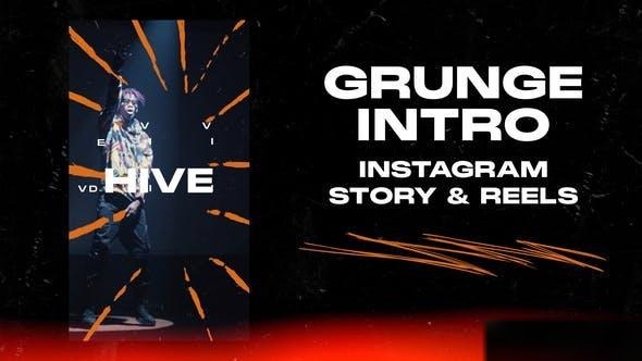 Videohive Grunge Intro Instagram Story & Reels Openers template preview