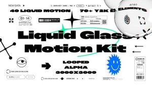 Videohive Liquid Glass Motion Kit Elements template preview