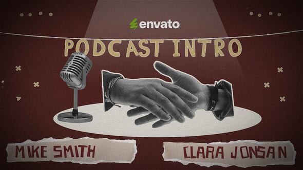 Videohive Collage Podcast Intro Openers template preview