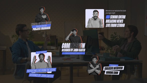 Videohive Lower Thirds with Embedded Media Titles template preview