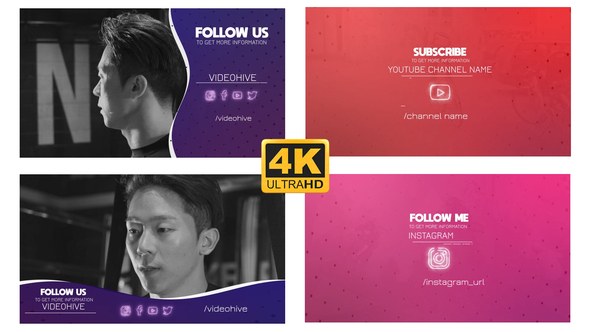 Videohive Social Outro - Follow Pack Openers template preview