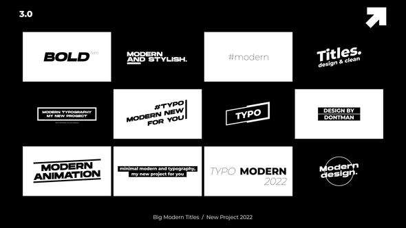 Videohive Modern Titles 3.0 | After Effects 42354856 Titles template preview