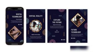 Videohive Minimal Technology Instagram Stories Openers template preview