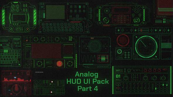 Videohive Analog HUD UI Pack 4 Elements template preview