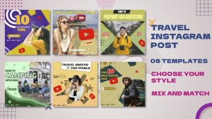 Videohive Travel Instagram Post Promo V80 Video Displays template preview