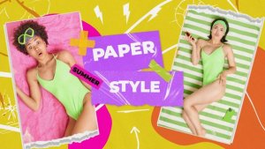 Videohive Holiday Travel Summer Paper Collage Opener Openers template preview