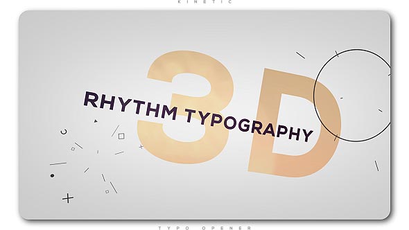 Videohive 3D Rhythm Typography Intro Openers template preview