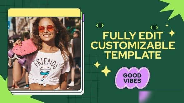 Videohive Retro Colorful Slides Promo Openers template preview