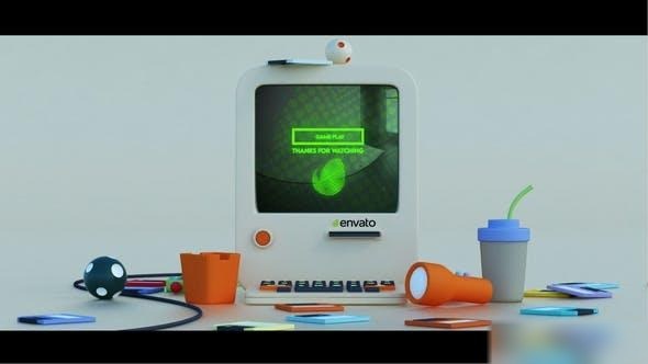 Videohive Computer Cartoon Logo Logo Stings template preview