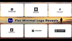 Videohive Flat Minimal Logo Reveals Logo Stings template preview