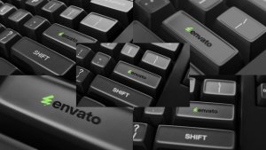 Videohive Five animations of pressing the enter key on a black keyboard. Openers template preview