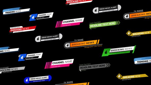 Videohive News Live Lower Thirds Elements template preview