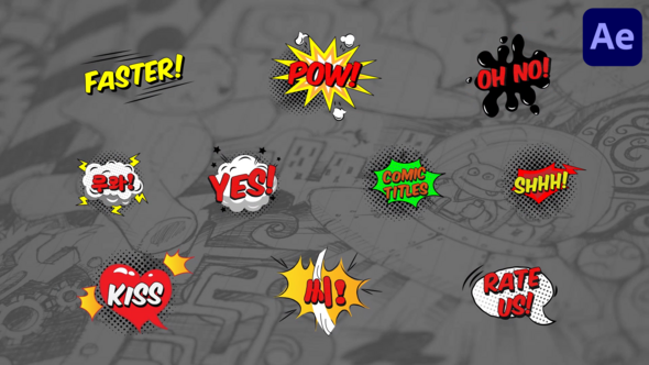 Videohive Comic Titles for After Effects 50604672 Titles template preview