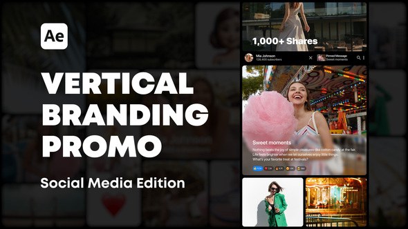 Videohive Vertical Social Media Branding Promo Openers template preview