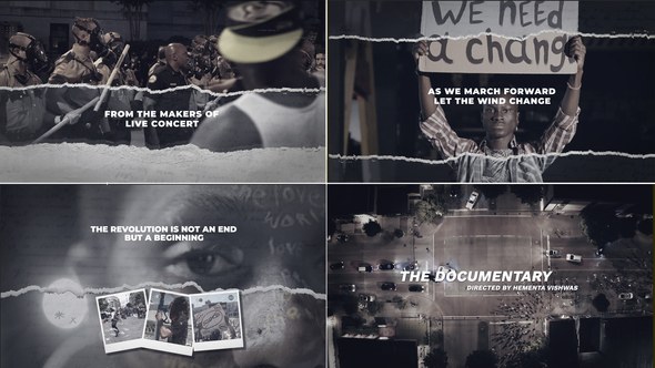 Videohive Documentary Aggressive Video Displays template preview