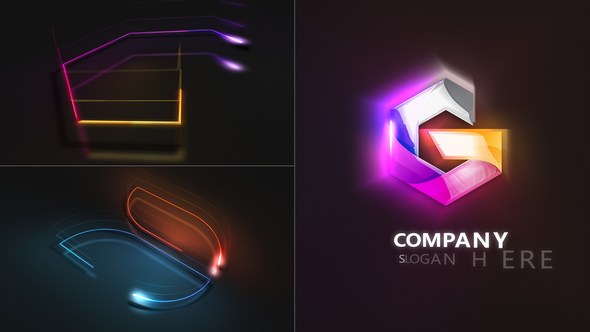 Videohive Logo Line & Light Logo Stings template preview