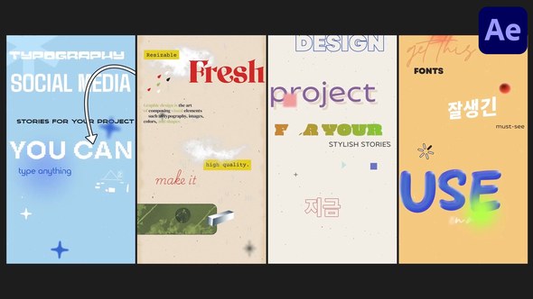 Videohive Long Stories Scrolling Typography for After Effects Titles template preview