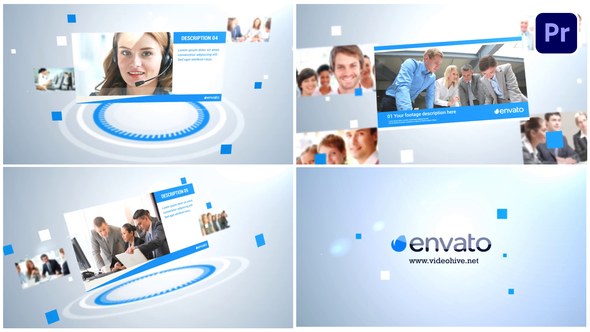 Simple Clean Slideshow Premiere Pro template preview