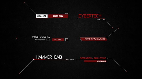 Techno Call-Outs Video Displays template preview