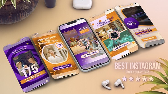 Videohive E-learning Vertical Promo Online Eduacation Video Displays template preview