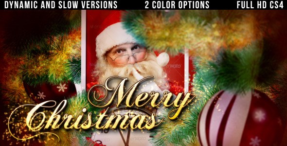 christmas slideshow Video Displays template preview