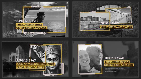 Videohive History Documentary Slideshow Template Video Displays template preview
