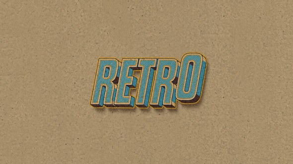 Videohive Retro 3D Titles Titles template preview