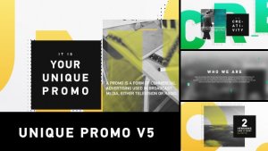 Unique Promo v5 | Corporate Presentation Video Displays template preview