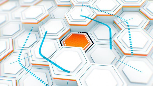 Videohive Hexagon Array Logo Openers template preview