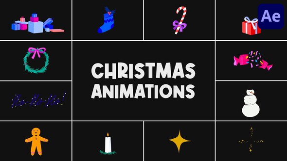 Videohive Christmas Animations for After Effects Elements template preview
