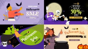 Videohive Halloween Sale Offer Website Banners Product Promo template preview