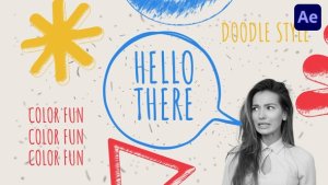 Videohive Colorful Sketch Speech Intro Openers template preview