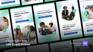 Videohive Social Media Reels Life Coach & Tutor - After Effects Template Product Promo template preview