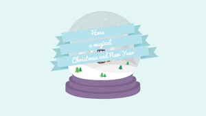 Cartoon Christmas Postcard 03 Video Displays template preview