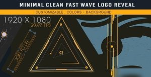 Videohive Minimal Clean Fast Wave Logo Reveal Logo Stings template preview